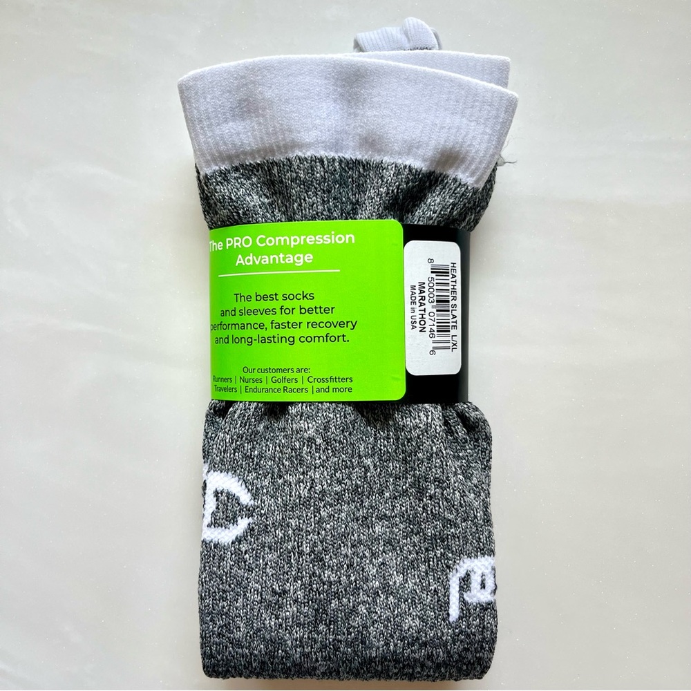 Pro Compression Marathon Knee-High Compression Socks L/XL - Picture 3 of 6